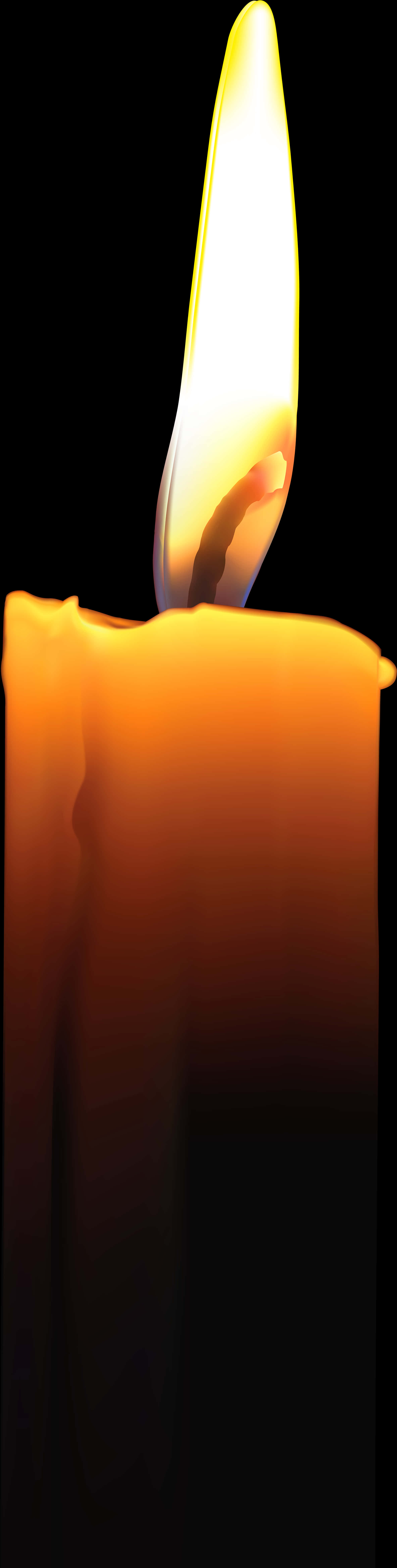 Glowing Candle Flame PNG with transparent background
