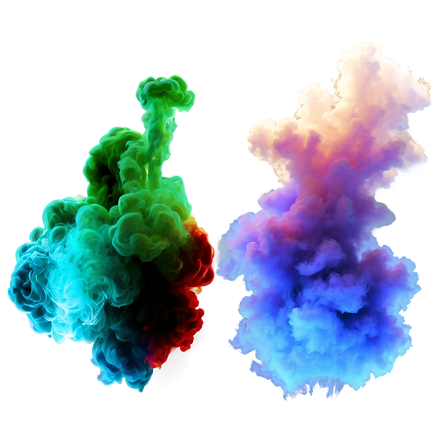 Glowing Color Smoke Gust Png Xhl