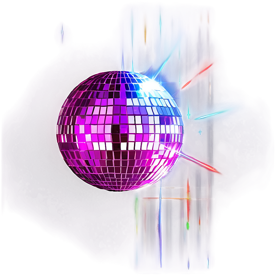 Glowing Disco Ball Illustration PNG with transparent background