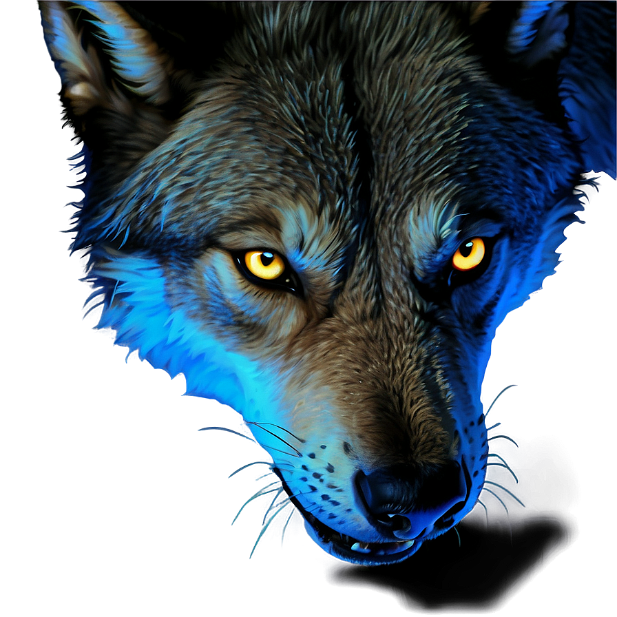 Glowing Eyes Wolf In Dark Png Jhl62