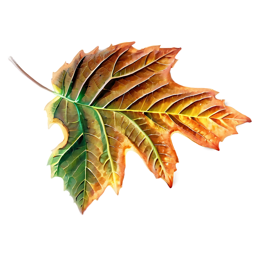 Glowing Fall Leaf Png 64