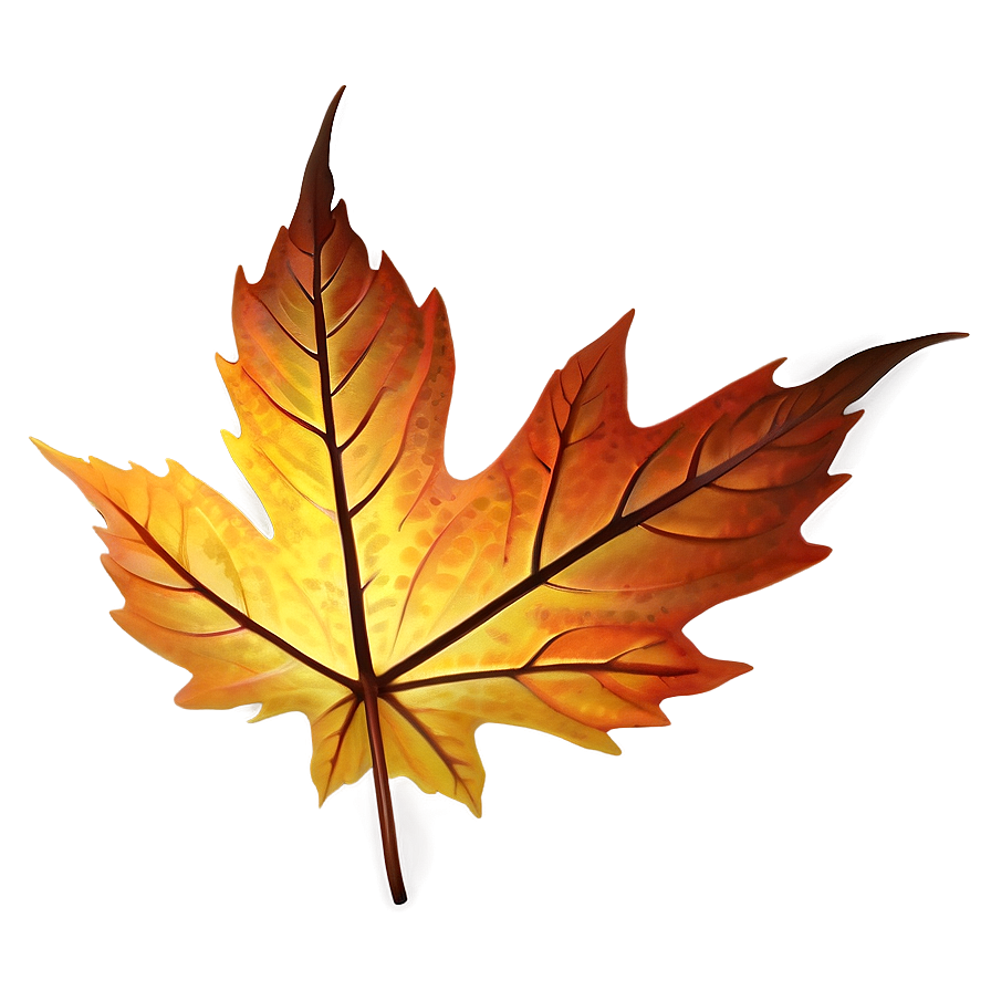 Glowing Fall Leaf Png Hmx