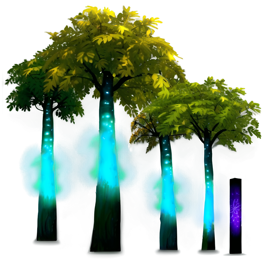 Glowing Firefly Trees Png Csj37