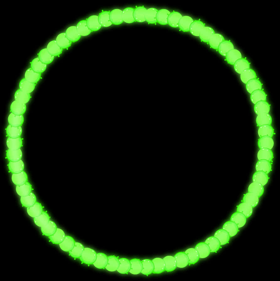 Glowing Green Circle Abstract