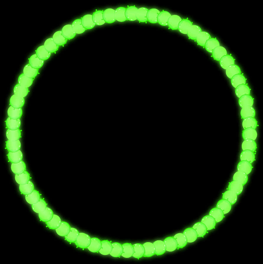 Glowing Green Circle Abstract PNG with transparent background