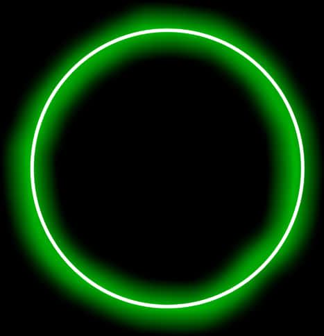 Glowing Green Circle Abstract PNG with transparent background