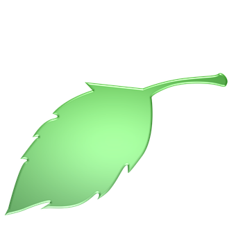 Glowing Green Leaf Graphic