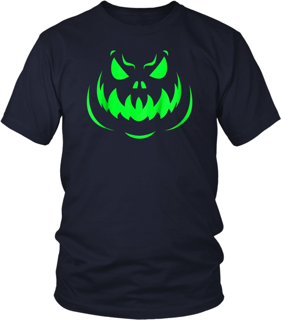 Glowing Green Pumpkin Face Shirt