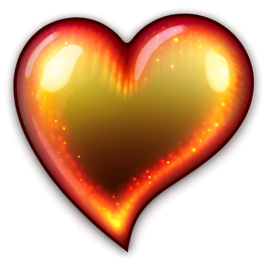 Glowing Heart Emoji Graphic PNG 05042024 PNG with transparent background