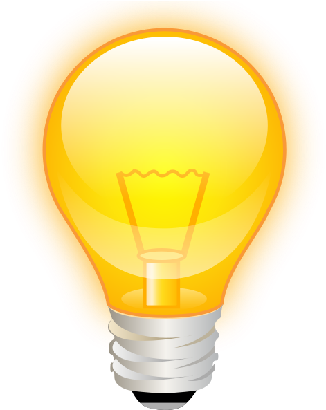 Glowing Light Bulb Idea Concept