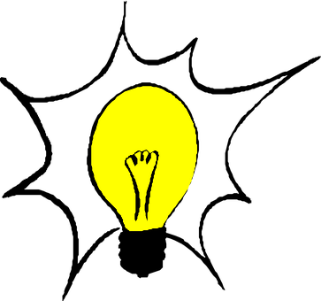 Glowing Lightbulb Illustration PNG with transparent background