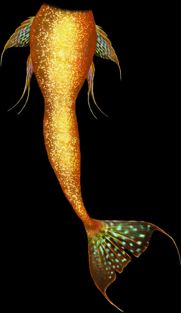 Glowing Mermaid Tail Illustration