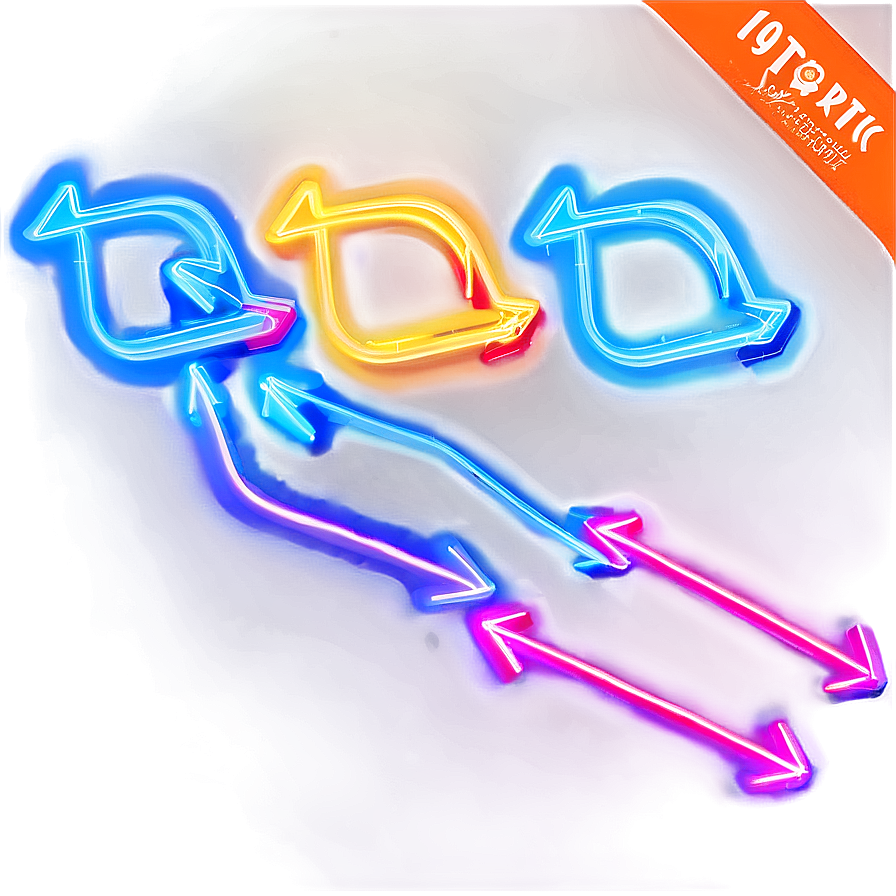 Glowing Neon Arrows Png Gcj10