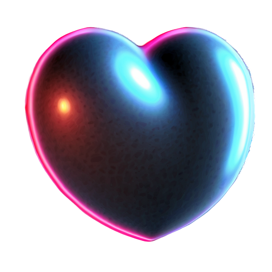 Glowing Neon Heart Png 06122024