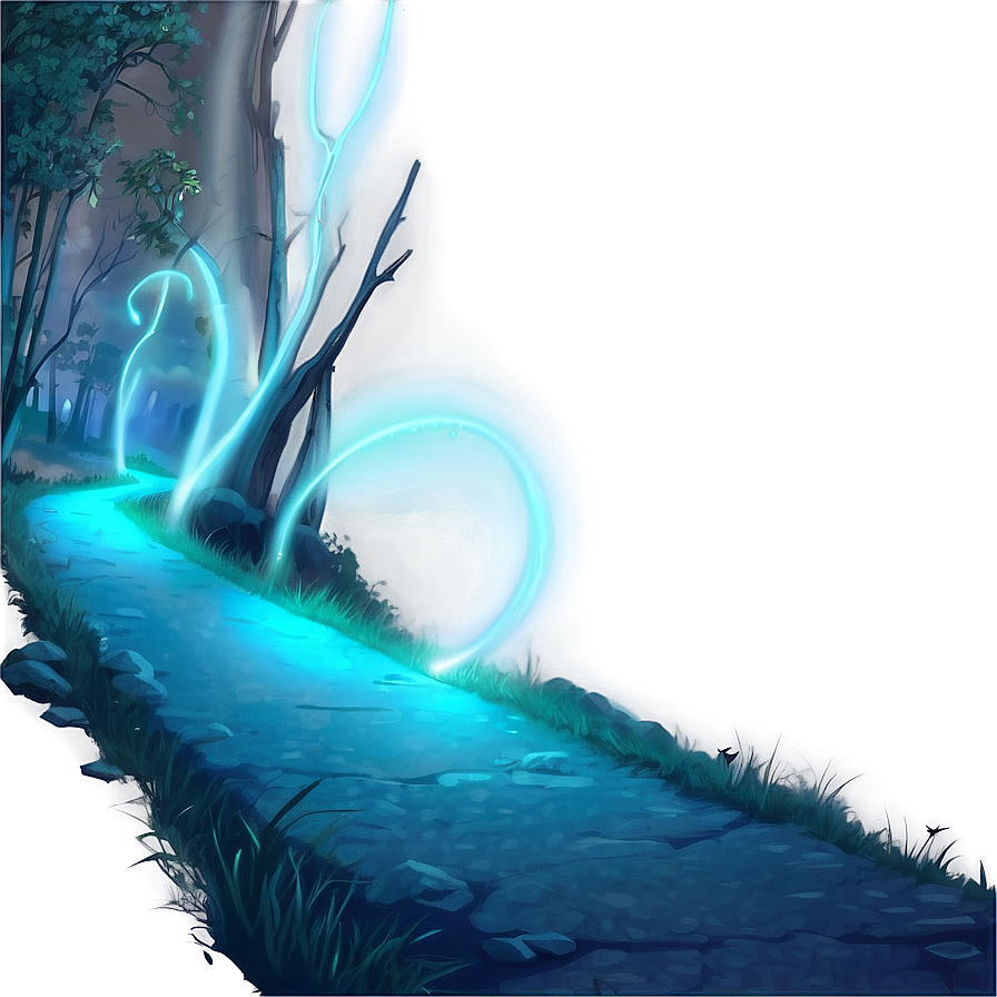 Glowing Night Path PNG 16 PNG with transparent background