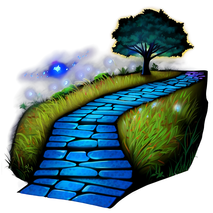 Glowing Night Path Png Myu50