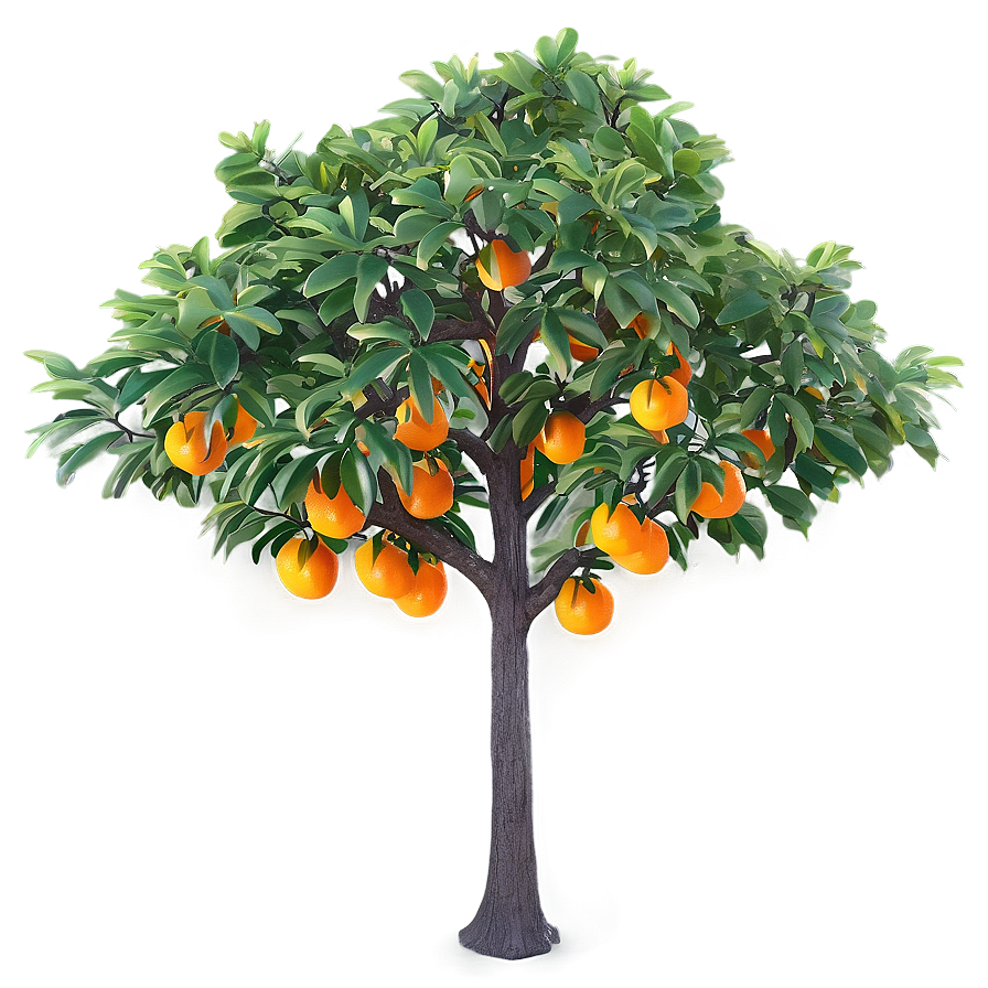 Glowing Orange Tree Png 06132024