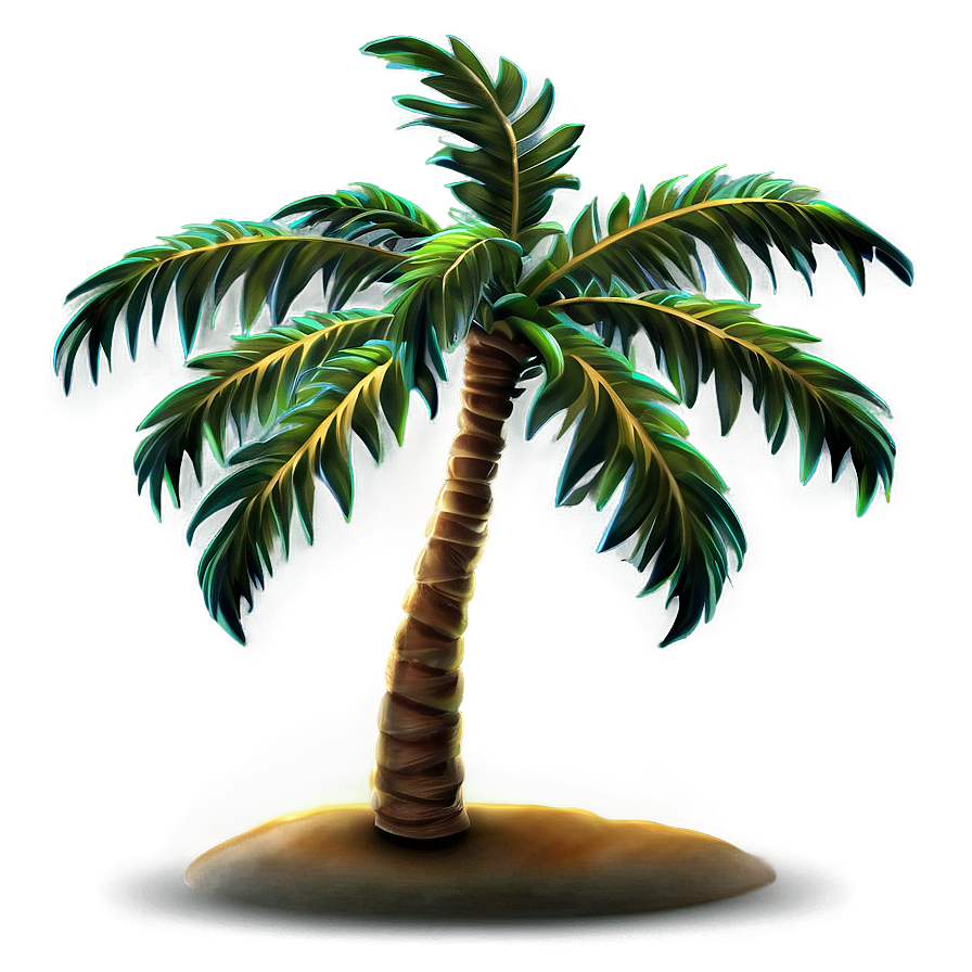 Glowing Palm Tree Png Xxu