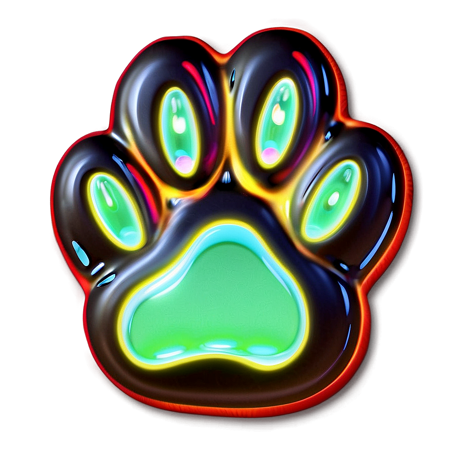 Glowing Paw Print PNG nlg PNG with transparent background