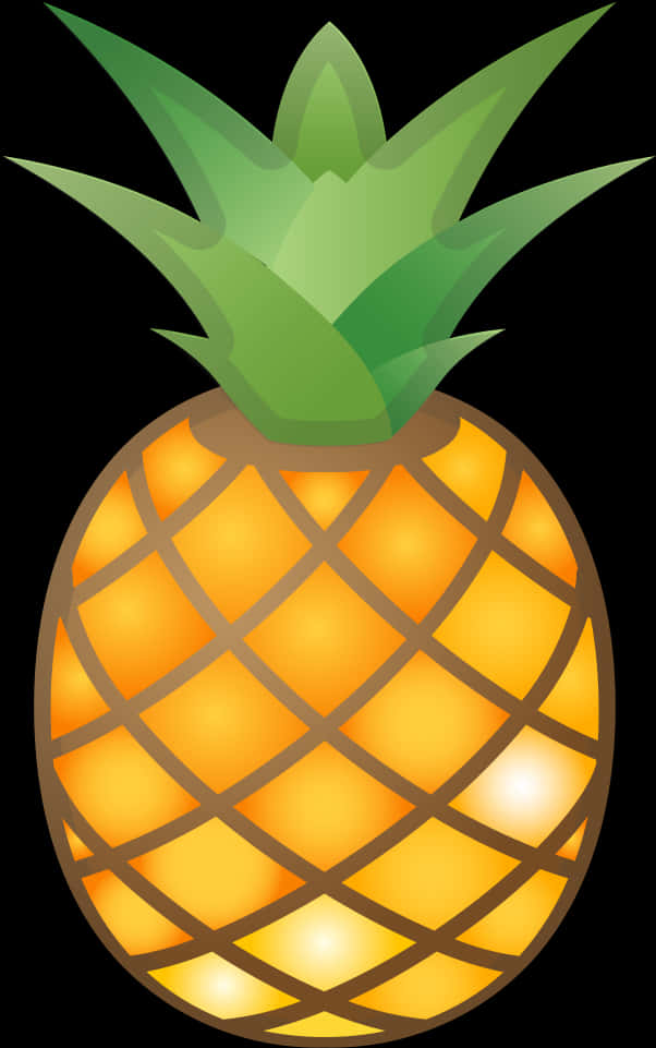 Glowing Pineapple Graphic