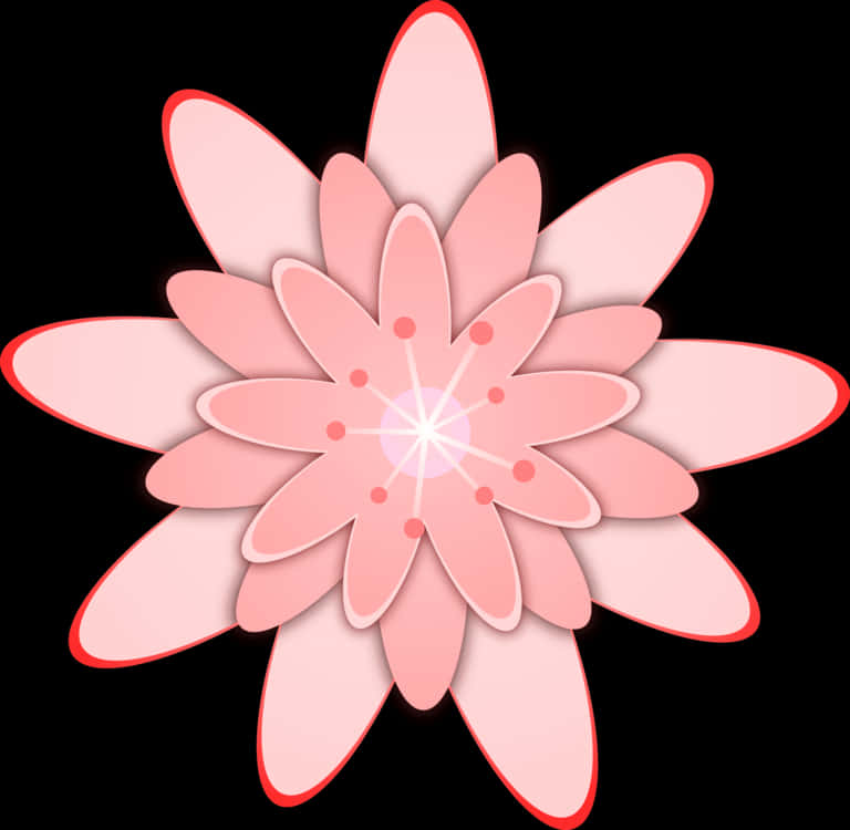 Free Vector Pink Flower Clip Art - Pink Flower Clip Art, HD Png Download PNG with transparent background
