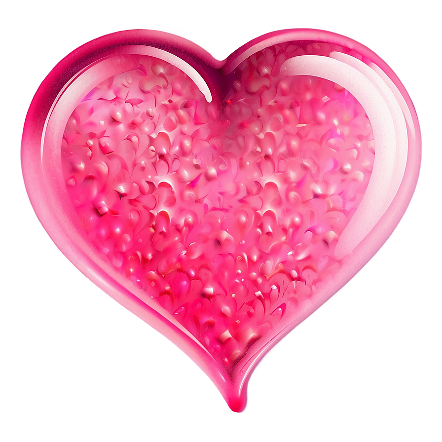 Glowing Pink Heart Emoji Png 06262024