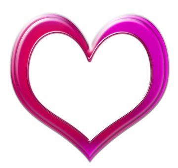 Glowing Pink Heart Outline