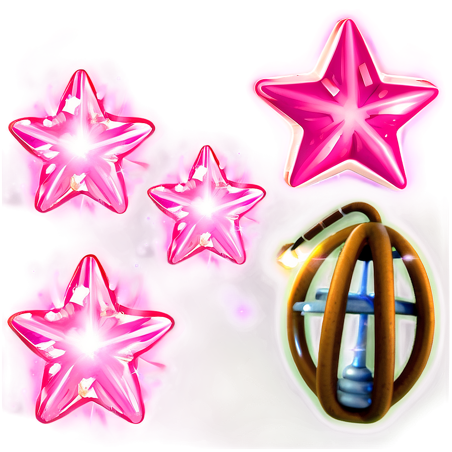 Glowing Pink Stars Png Fmd16