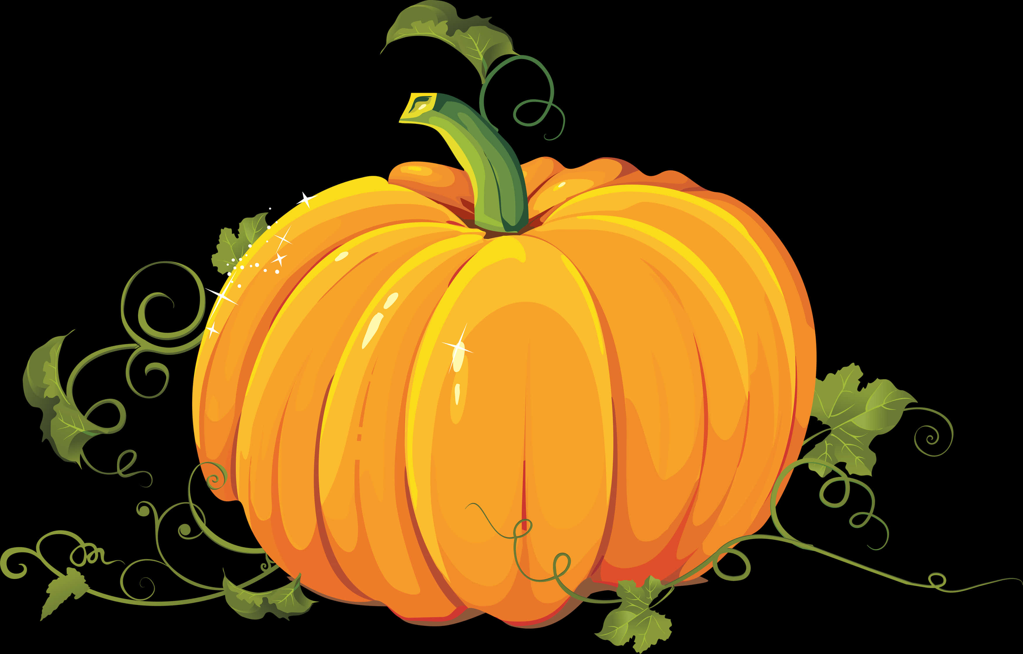 Glowing Pumpkin Illustration