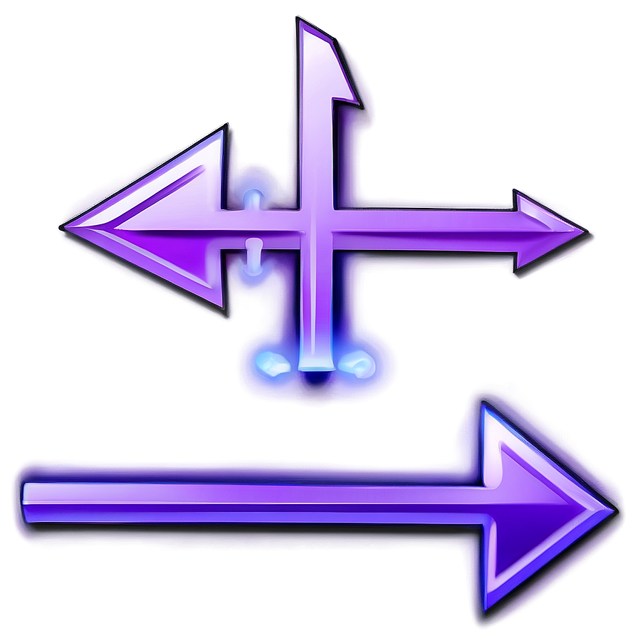 Glowing Purple Arrow Symbol Png 76