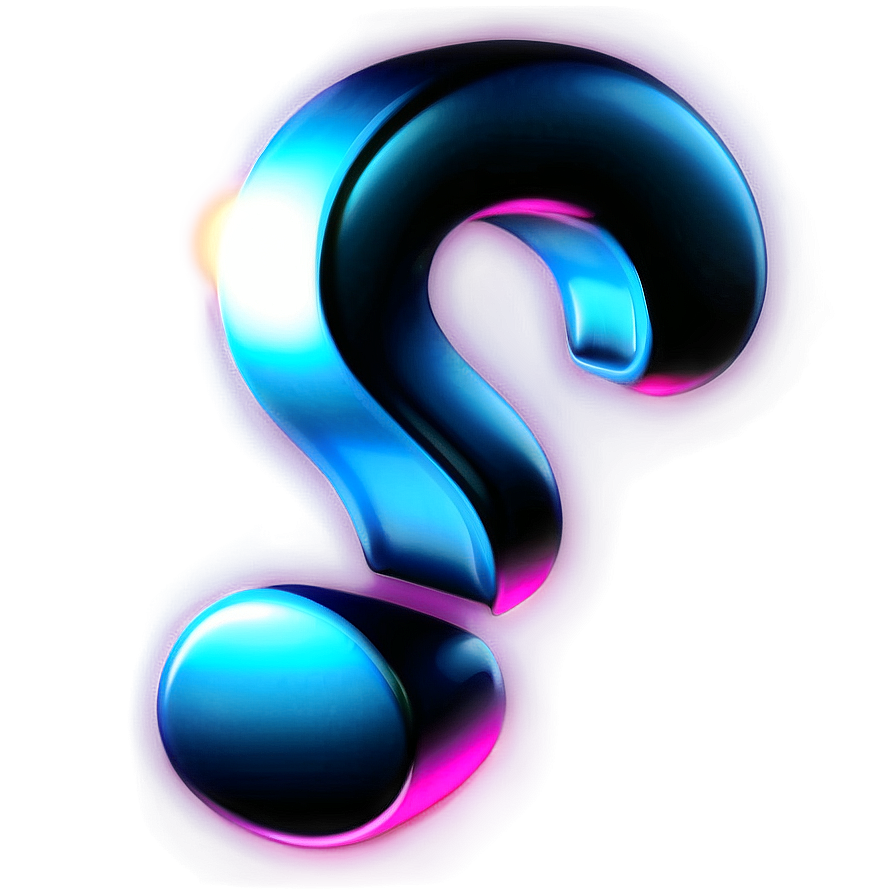 Glowing Question Mark Design PNG amq PNG with transparent background