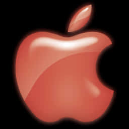 Glowing Red Apple Logo