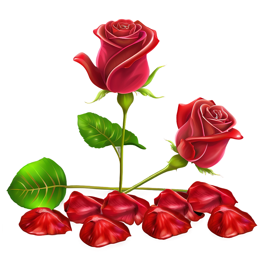 Glowing Rose Petals Png Iad4