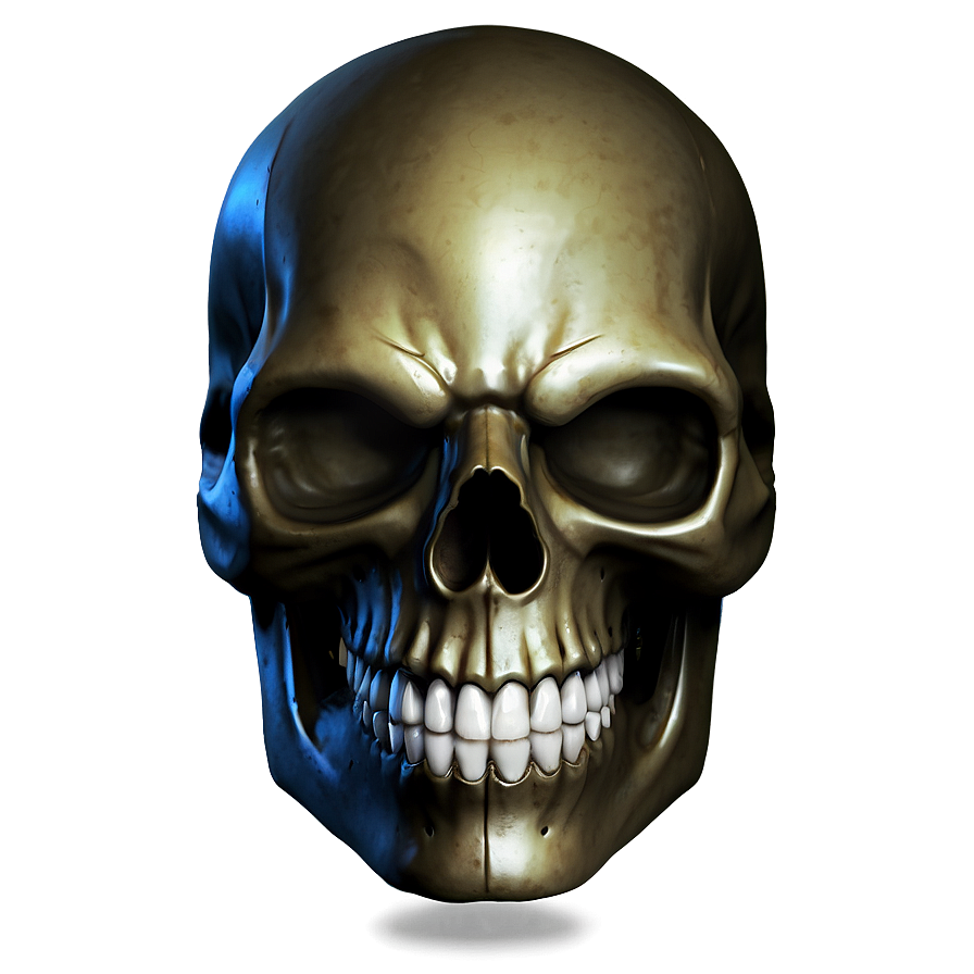 Glowing Skull Face Icon Png 06272024