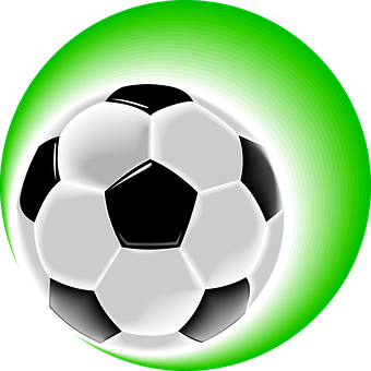 Glowing Soccer Ball Graphic PNG with transparent background