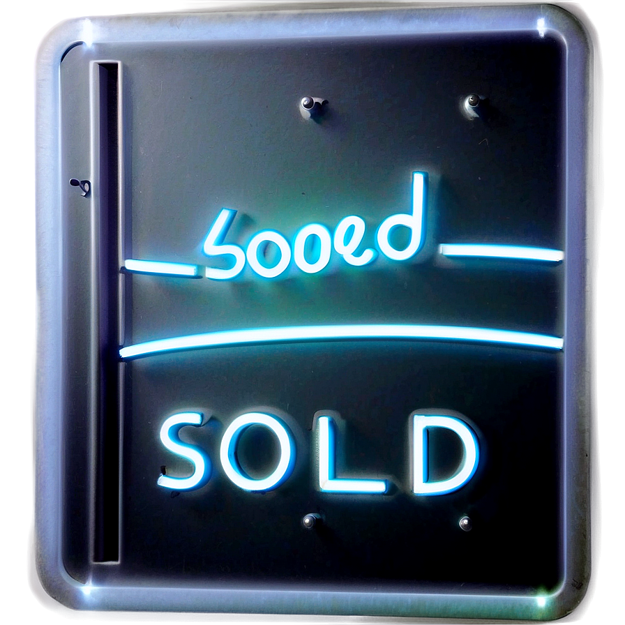 Glowing Sold Sign Png 06122024