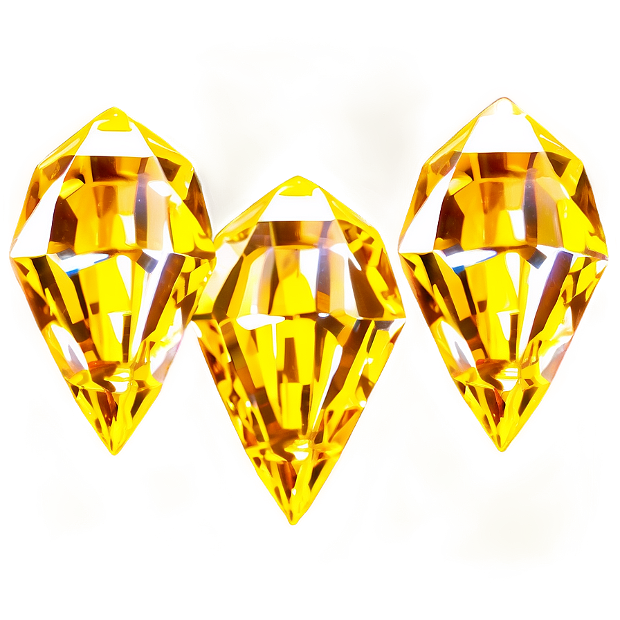 Glowing Yellow Diamond Asset Png Ckd