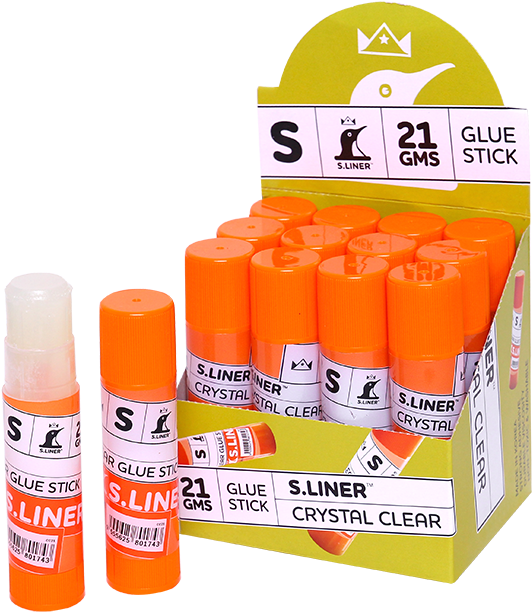 Glue Sticks Display Pack Crystal Clear