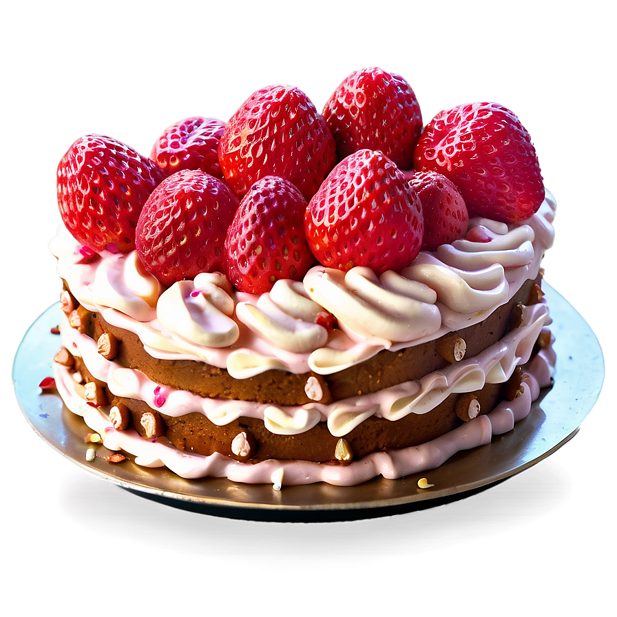 Gluten-Free Strawberry Cake PNG 06212024 PNG image with a transparent background, free high-resolution download