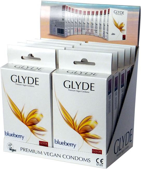 Glyde Vegan Condoms Product Display