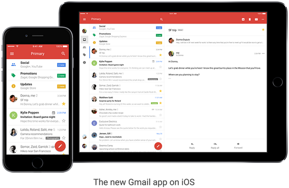 Gmail On Ios New App - Gmail App On Ipad, HD Png Download PNG with transparent background