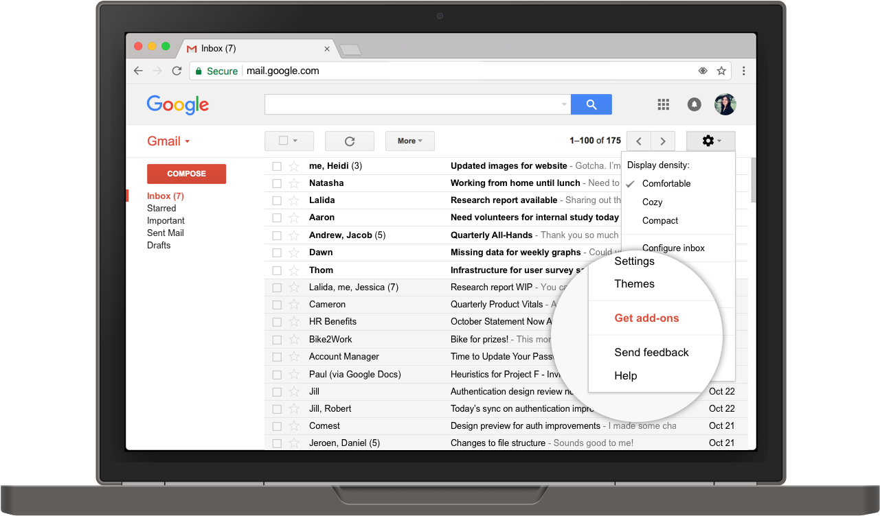 Gmail Inbox Interface Screenshot