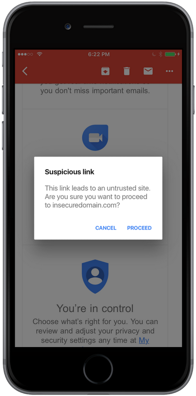Safelinks - Gmail Suspicious Link Warning, HD Png Download PNG with transparent background