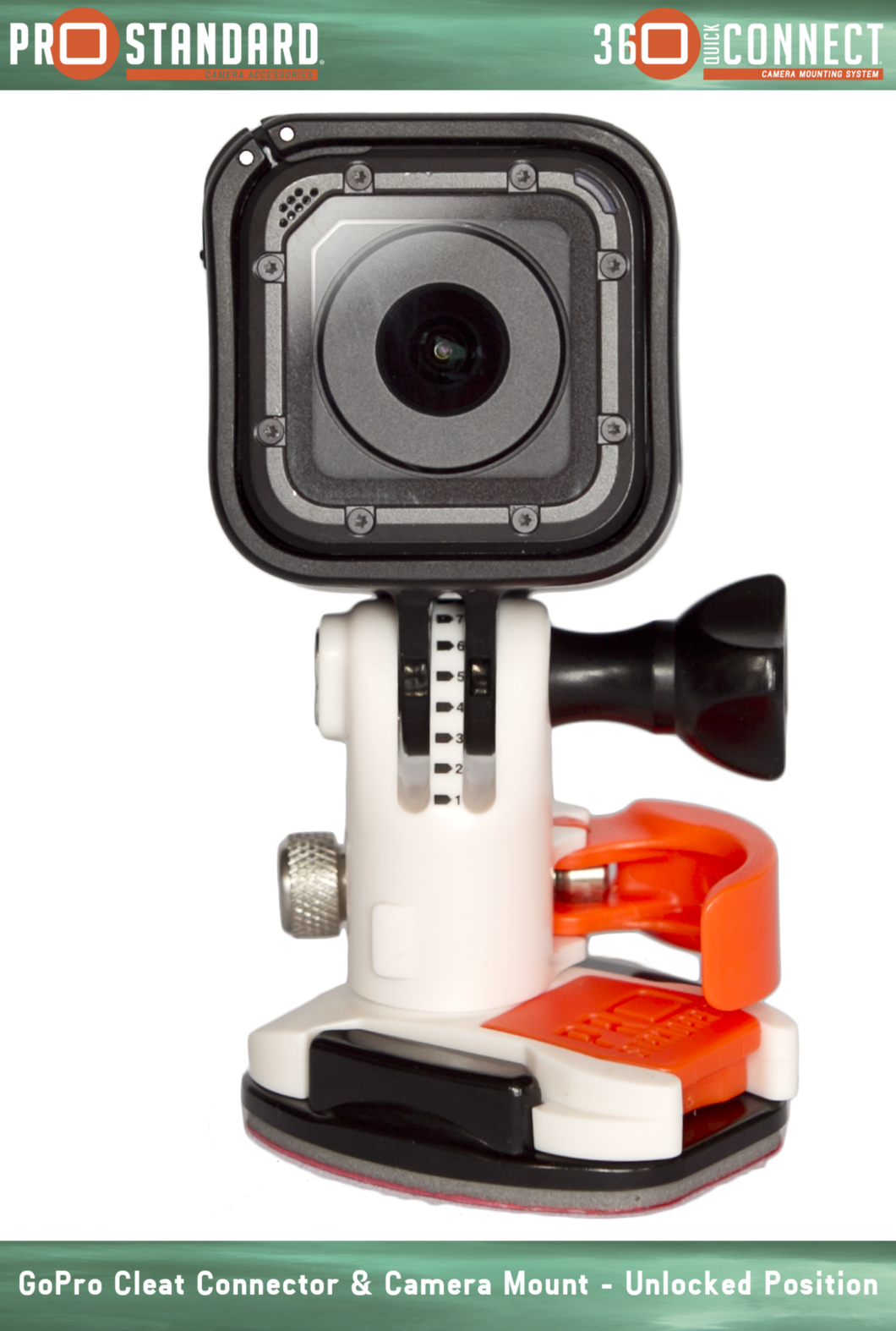 Go Pro Camera Mountand Cleat Connector PNG with transparent background