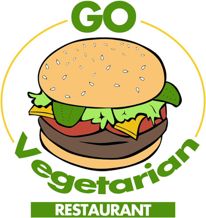 Go Vegetarian Restaurant Logo PNG with transparent background