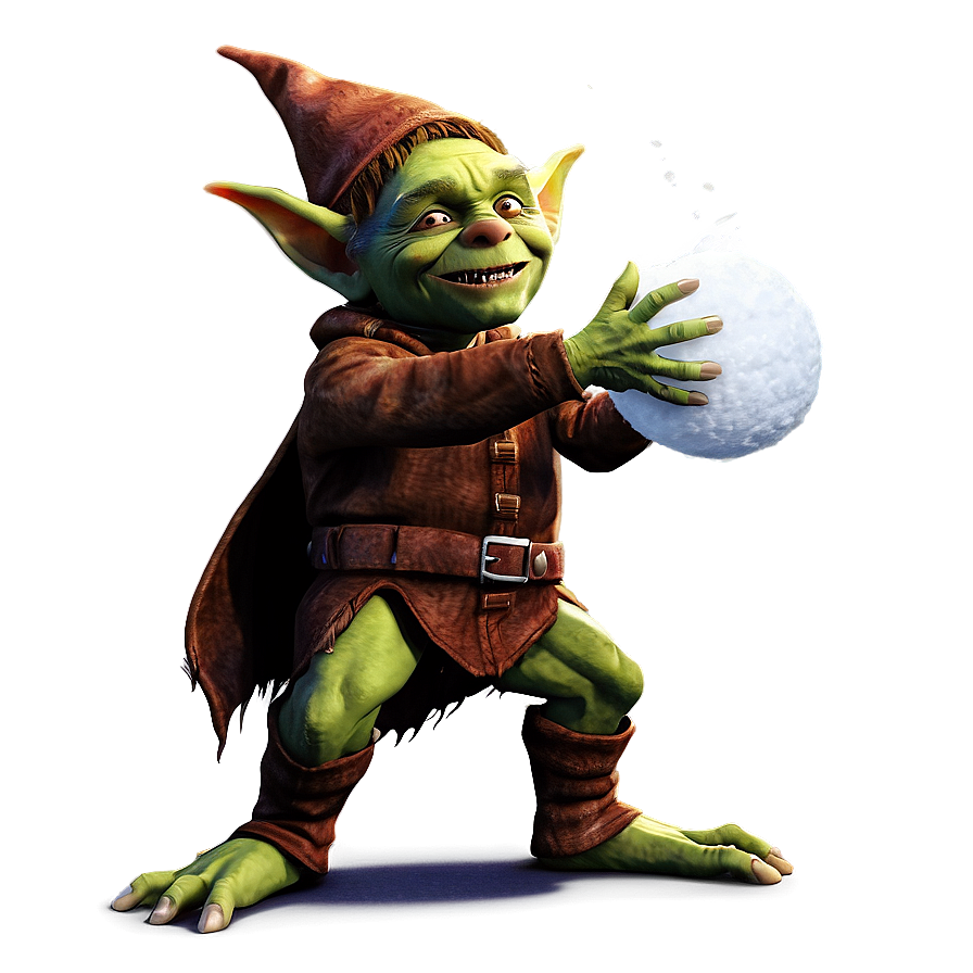 Goblin In A Snowball Fight Png Gnn