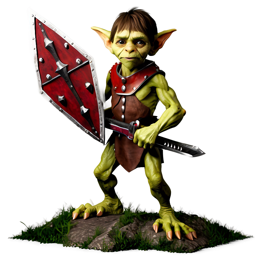 Goblin With Sword And Shield Png 05252024