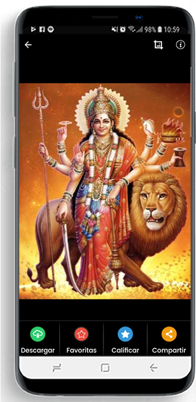 Goddess_ Durga_ On_ Lion_ Illustration