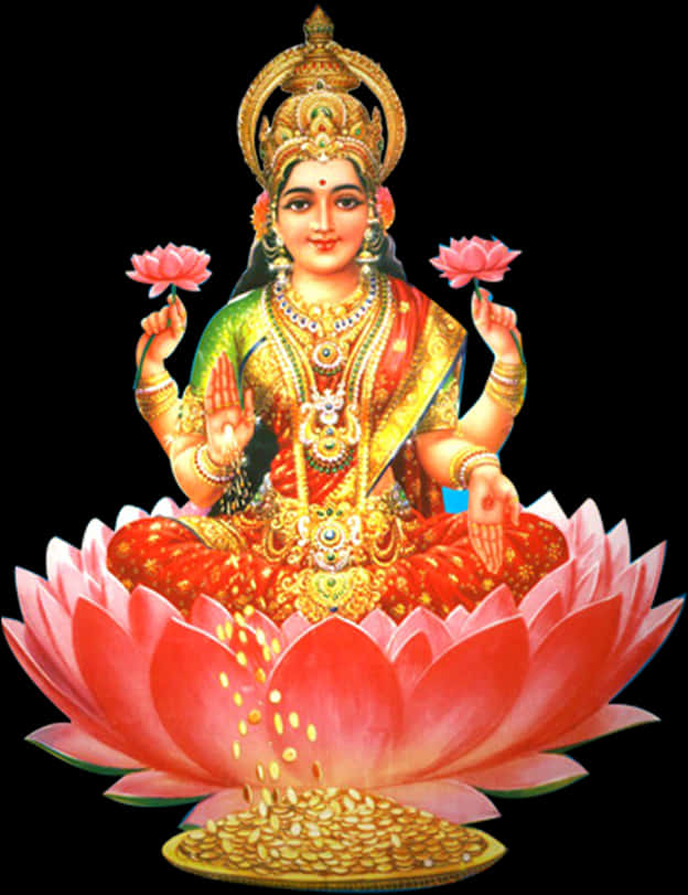 Goddess_ Lakshmi_on_ Lotus