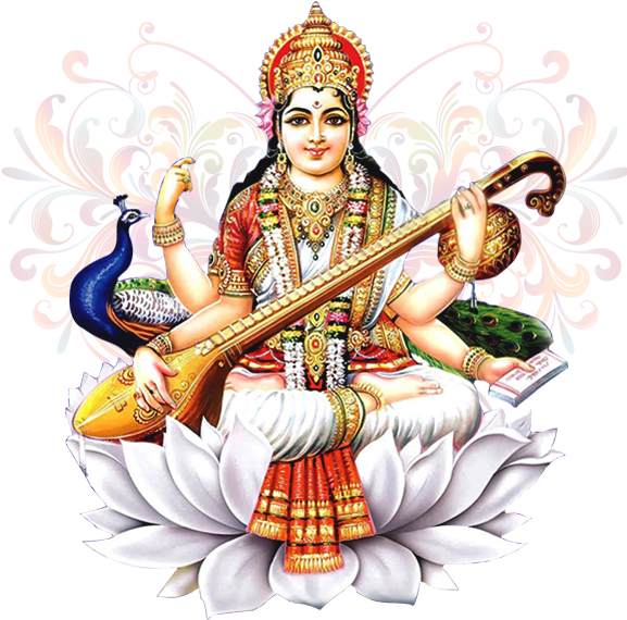 Goddess_ Saraswati_on_ Lotus